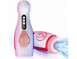 Wibrujący masturbator z ssaniem B-Series Fox